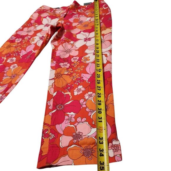 Talbots Crop Pants For Women Size 8 Floral Print Slim Leg - Picture 14 of 16